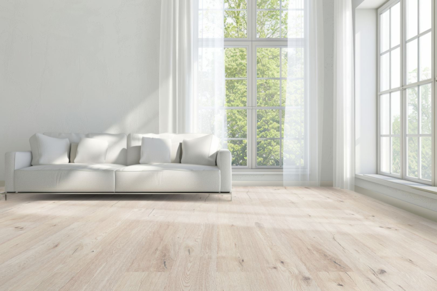 Komplett-Set GREEN VINYL Landhausdiele 4V Eiche Creme 4 mm