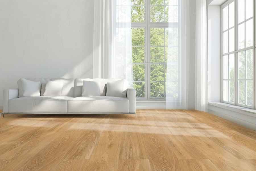 Komplett-Set FLOOR24 Laminat Landhausdiele Eiche natur dunkel 7 mm