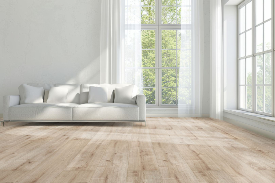 Komplett-Set FLOOR24 Laminat Landhausdiele 4V 731-4 Eiche natur hell 7 mm