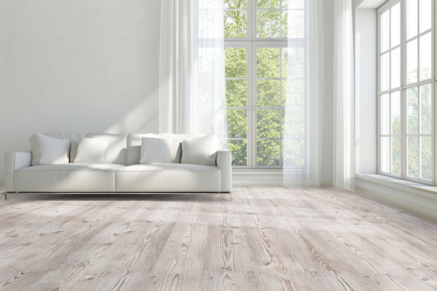Komplett-Set FLOOR24 Laminat Landhausdiele 4V 731-4 Fichte weiss 7 mm