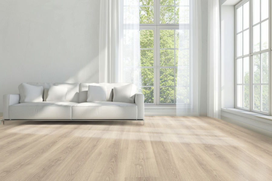 Komplett-Set FLOOR24 Laminat Landhausdiele 4V Oak light grey 7 mm