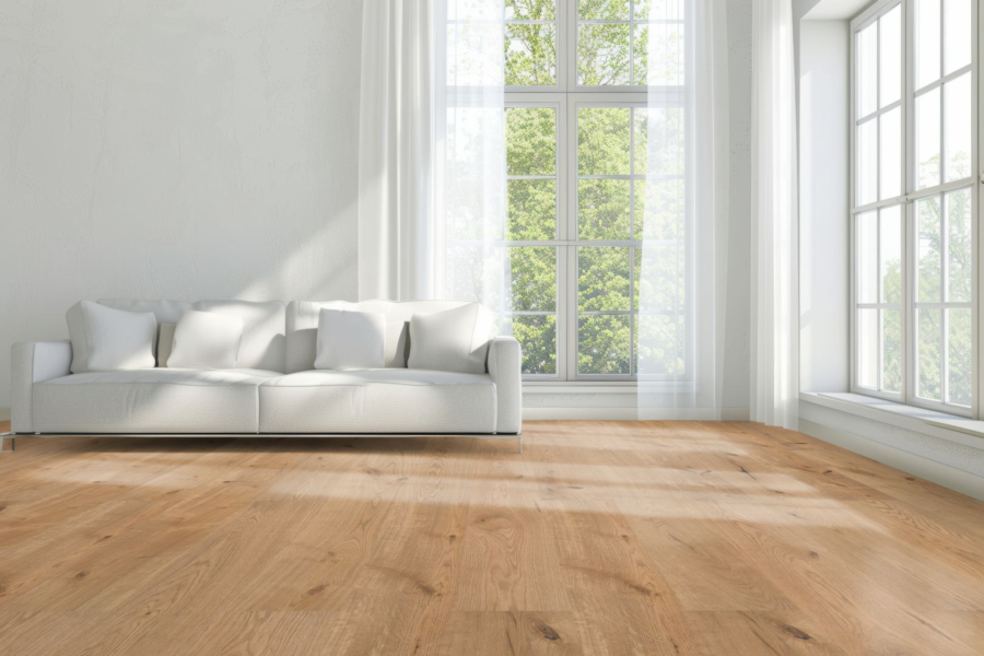 Komplett-Set FLOOR24 Laminat Landhausdiele 4V 731-4 Eiche natur gelb 7 mm