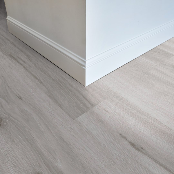 Komplett-Set FLOOR24 Laminat Landhausdiele 4V 731-4 Eiche gebürstet grau 7 mm
