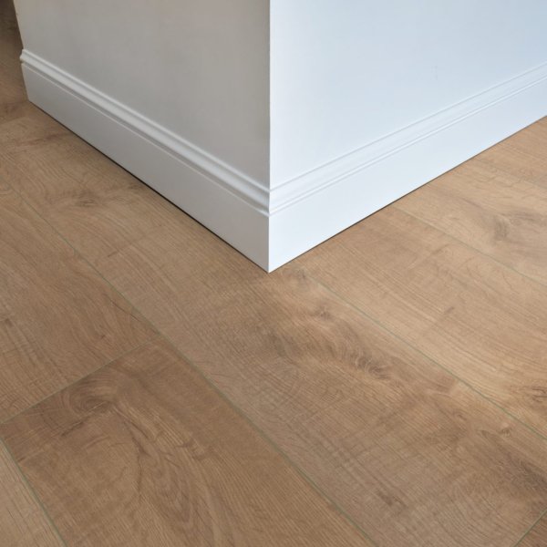 Komplett-Set FLOOR24 Laminat Landhausdiele 4V 832-4 Eiche grau braun 8 mm