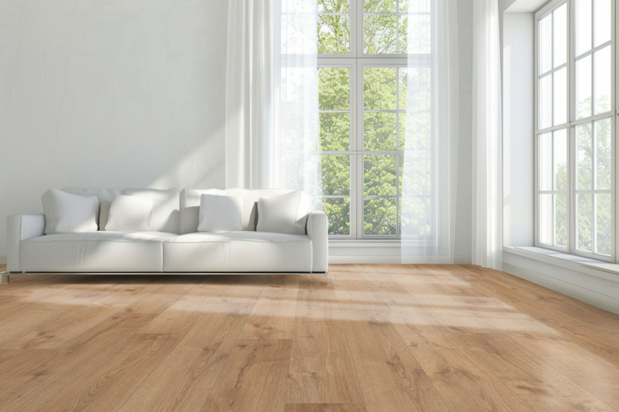 Komplett-Set FLOOR24 Laminat Landhausdiele 4V 832-4 Eiche grau braun 8 mm