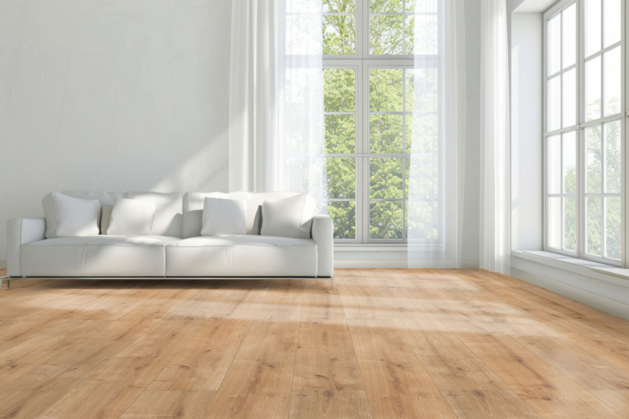 Komplett-Set FLOOR24 Laminat Landhausdiele 4V 832-4 Eiche beige dunkel 8 mm