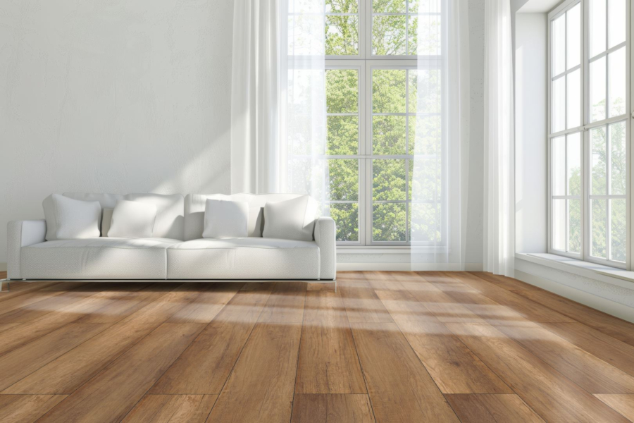 Komplett-Set FLOOR24 Laminat Landhausdiele 4V 832-4 Eiche braun 8 mm