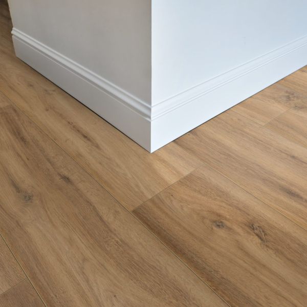 Komplett-Set FLOOR24 Laminat Landhausdiele 4V 832-4 Eiche dunkel natur 8 mm