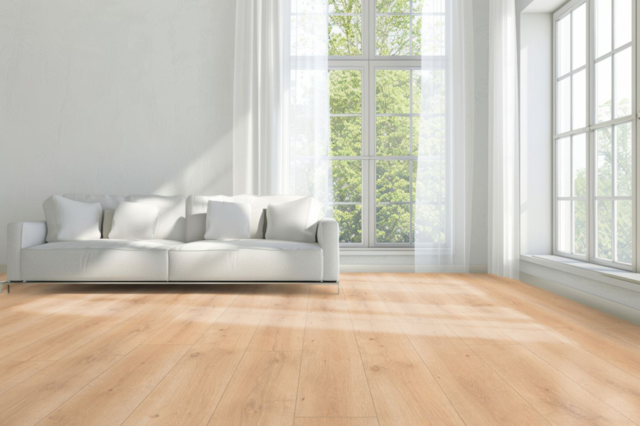 Komplett-Set FLOOR24 Laminat Landhausdiele 4V Eiche natur hell 8 mm
