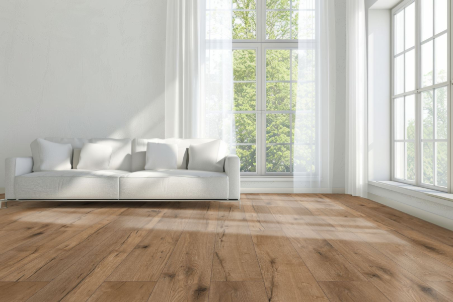 Komplett-Set FLOOR24 Laminat Landhausdiele 4V 731-4 White Oak 7 mm