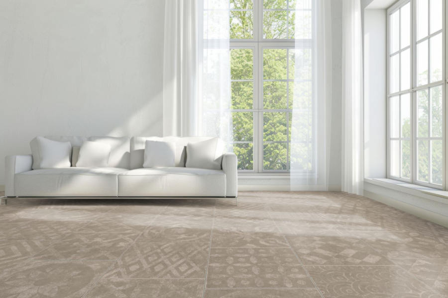 Komplett-Set UNIVERSE Designboden Fliese Ontario PVC-frei 4,5 mm