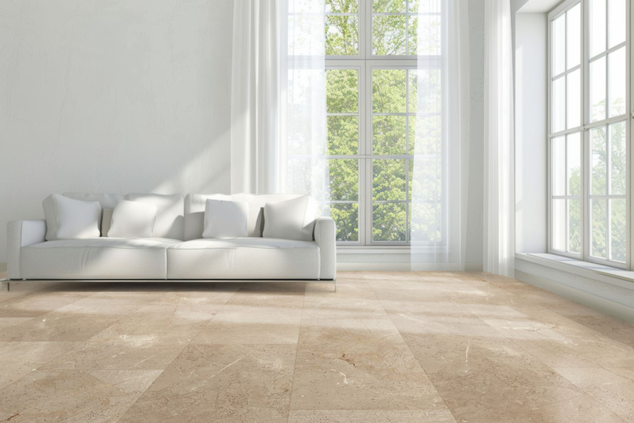 Komplett-Set UNIVERSE Designboden Fliese Briancon PVC-frei 4,5 mm