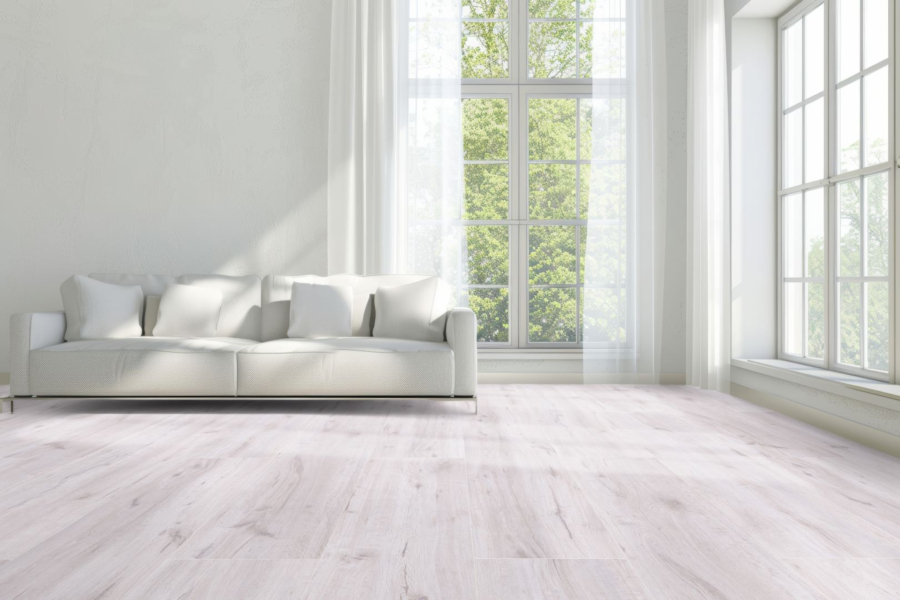 Komplett-Set FLOOR24 Laminat Landhausdiele 4V 832-4 XL Eiche weiss 8 mm
