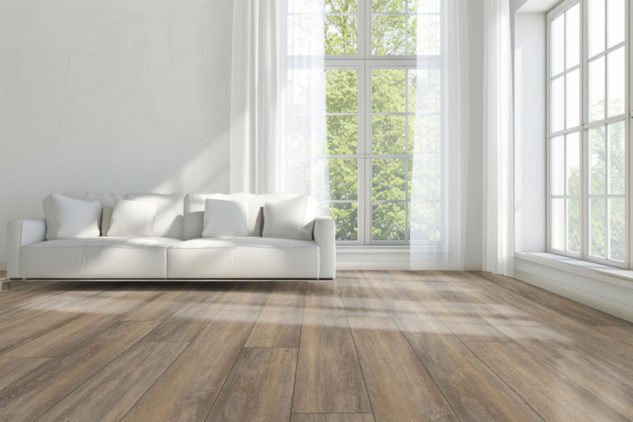 Komplett-Set FLOOR24 Laminat Landhausdiele 4V 832-4 XL Eiche gebürstet grau braun 8 mm 