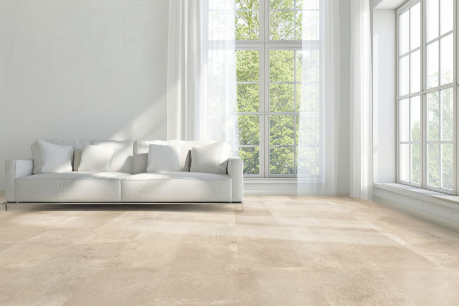 Komplett-Set VisioGrande Fliese Zementestrich Beige wasserresistent 8 mm