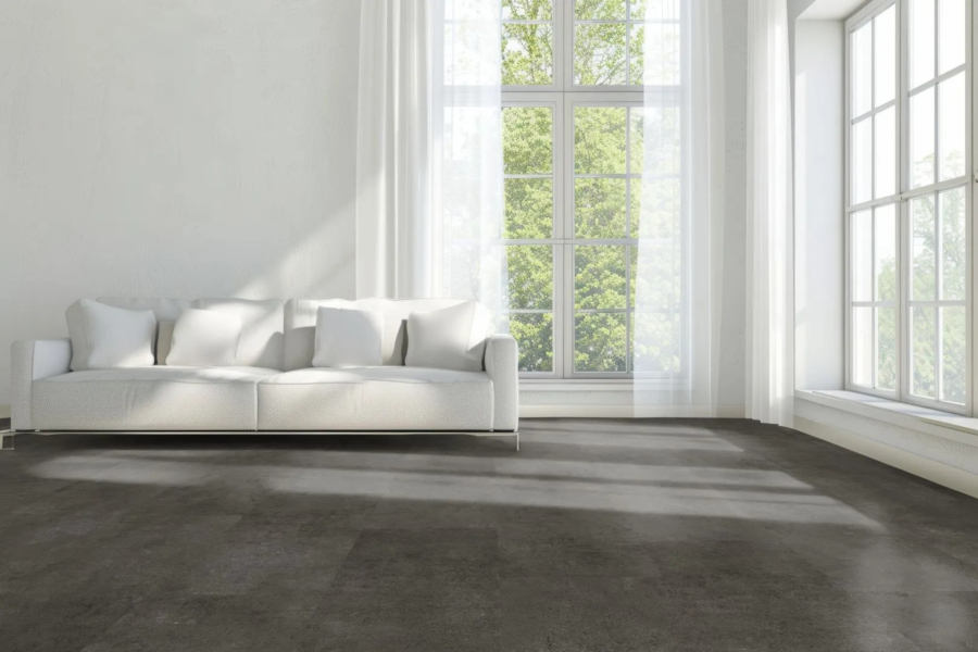 FLOOR24 Designboden Fliese Memphis Dunkelgrau 4,5 mm