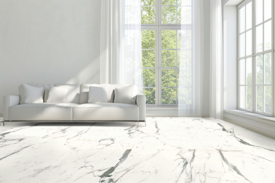 Ceramin Tiles XXL BS Carrara Vained White PVC-frei 3,2 mm