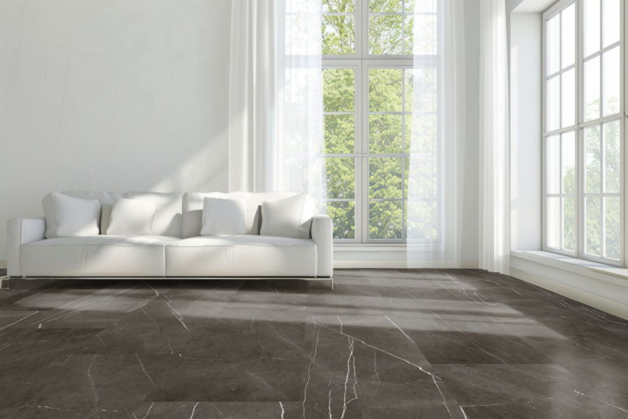 Ceramin Tiles 4/12 Caletta Moonstone Grey PVC-frei 3 mm
