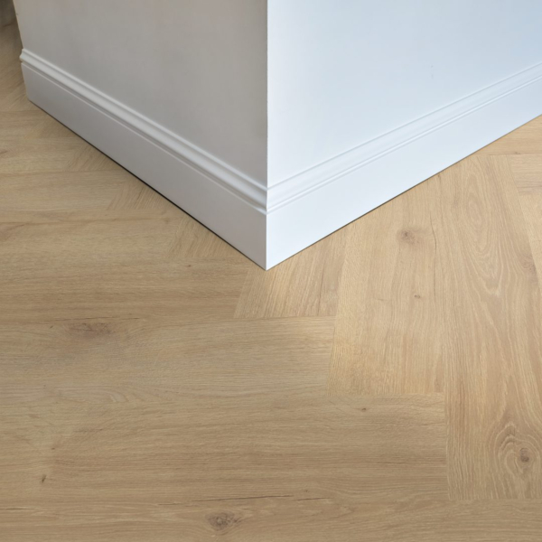 Komplett-Set FLOOR24 Laminat Eiche Fischgrät Blois 643x131x8 mm