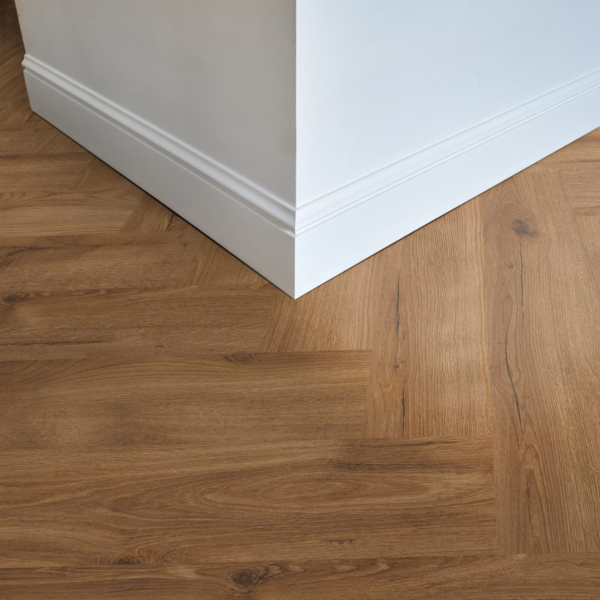 Komplett-Set FLOOR24 Laminat Eiche Fischgrät Chinon 643x131x8 mm