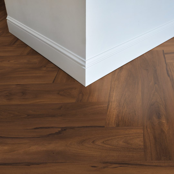Komplett-Set FLOOR24 Laminat Nussbaum Fischgrät Mettray 643x131x8 mm