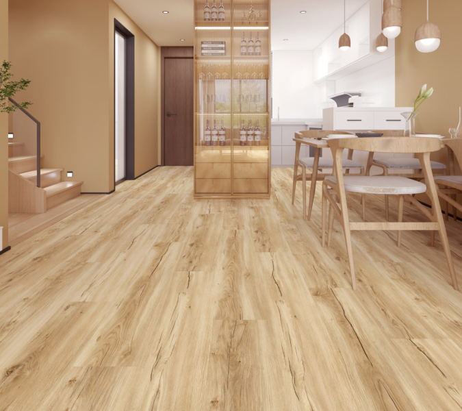 Rigid-SPC Klick-Vinylboden Landhausdiele Sierra Hell 4,0/0,3 +1mm TS