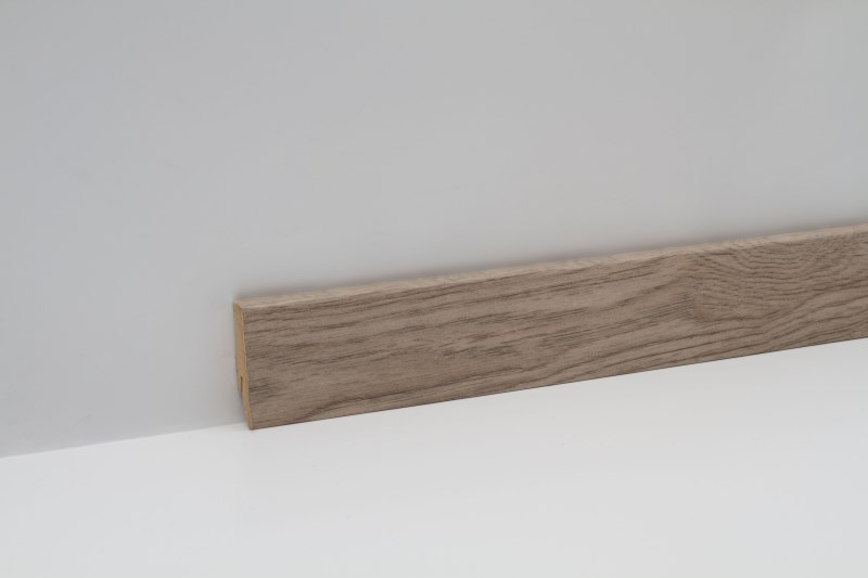 CLIP Leiste Eiche grau braun foliert 2400x58x19