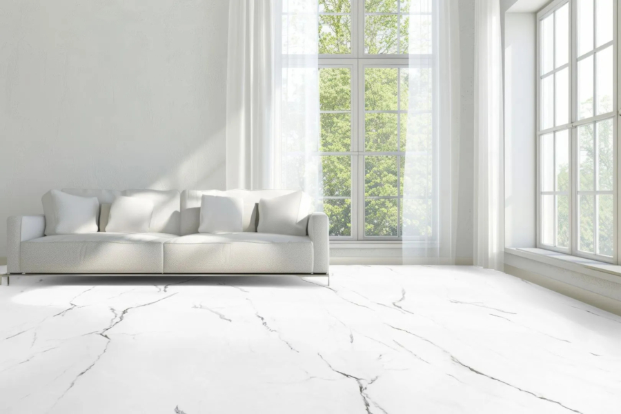 Komplett-Set Klick-Vinyl Fliese Light Marble 8,5mm