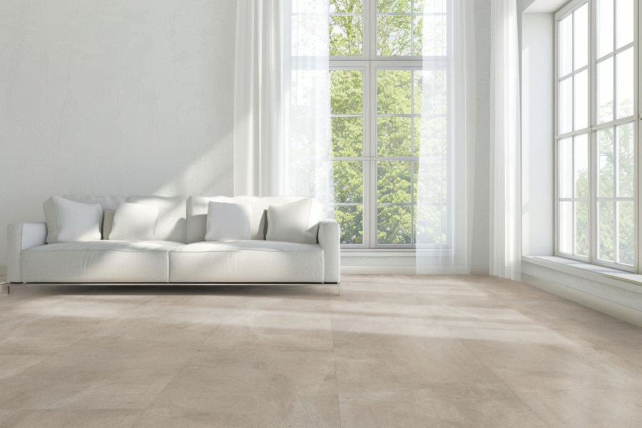 Klebe-Vinyl Concrete sand Fliese 2,5/0,5mm
