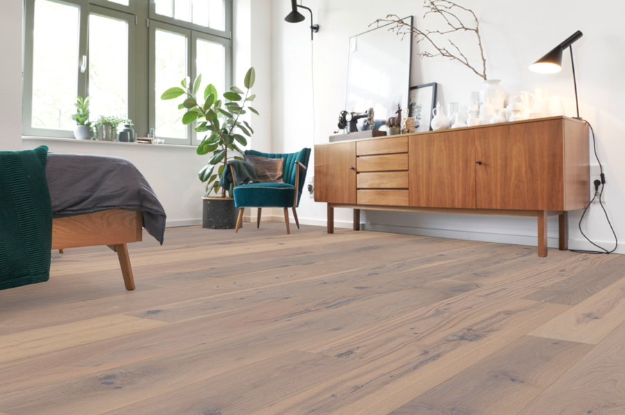 Komplett-Set Parkett Eiche Nature Atoll XL Landhausdiele