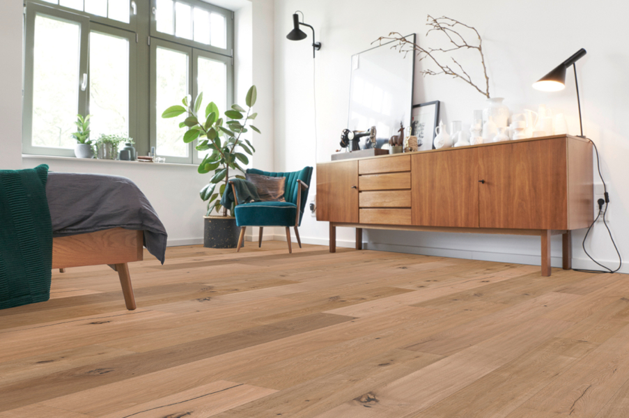Komplett-Set Parkett Eiche Character Sahara XL Landhausdiele 