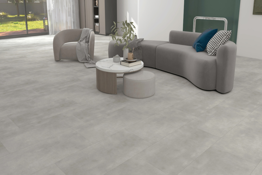 Klick Vinylboden Fliese Concrete Light 4,0/0,3