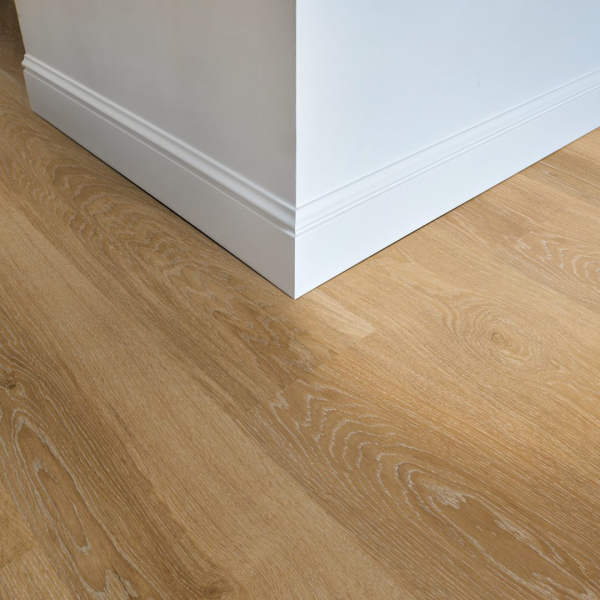 Komplett-Set FLOOR24 Laminat Landhausdiele Eiche natur dunkel 7 mm