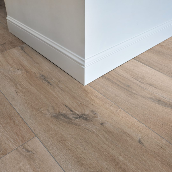 Komplett-Set FLOOR24 Laminat Landhausdiele 4V 832-4 XL Eiche grau braun 8 mm