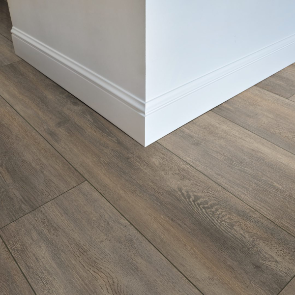Komplett-Set FLOOR24 Laminat Landhausdiele 4V 832-4 XL Eiche gebürstet grau braun 8 mm 