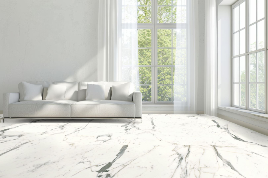 Ceramin Tiles XXL BS Carrara Vained White PVC-frei 3,2 mm