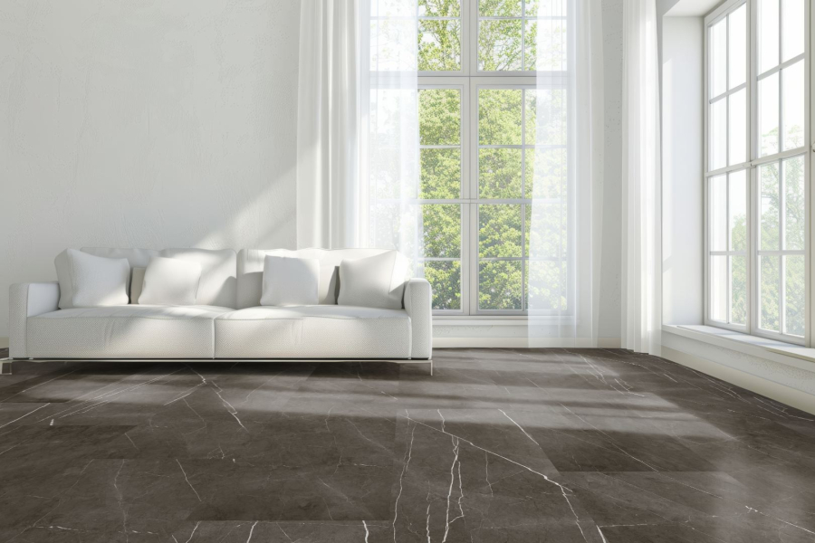 Ceramin Tiles 4/12 Caletta Moonstone Grey PVC-frei 3 mm