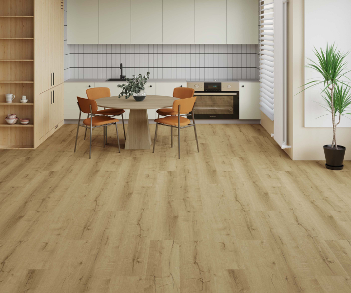 Komplett-Set Klick-Vinyl Langdiele Eiche Ambiente 6,0/0,55mm + 1,5mm TS
