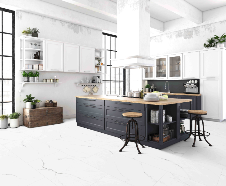 Klick-Vinyl Fliese Light Marble 8,5mm wasserfest