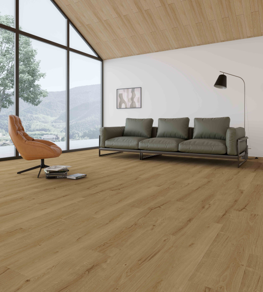 Komplett-Set Klebe-Vinyl Landhausdiele Eiche Rhone 2mm/0,3 wasserfest