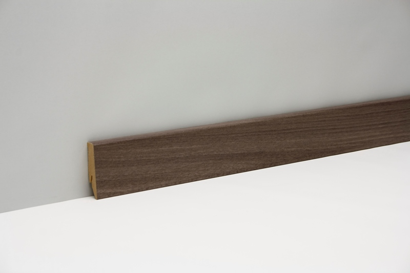CLIP Leiste Nussbaum grau foliert 2400x58x19