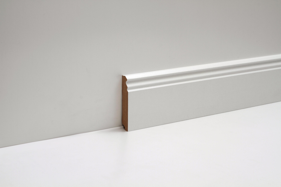 Sockelleiste Hamburg foliert weiss 2400x96x18