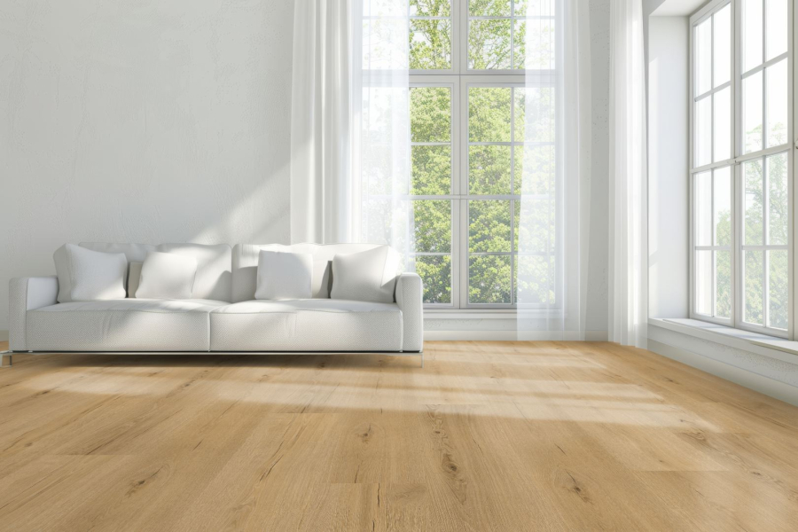 Klebe-Vinyl Landhausdiele Eiche Burgund 2mm/0,3 wasserfest
