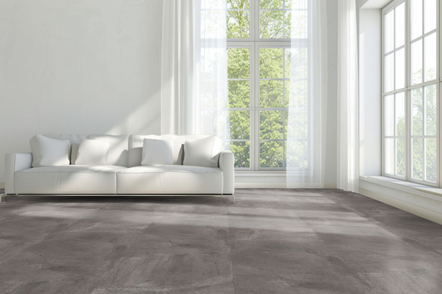 Klebe-Vinyl Concrete grey Fliese 2,5/0,5mm