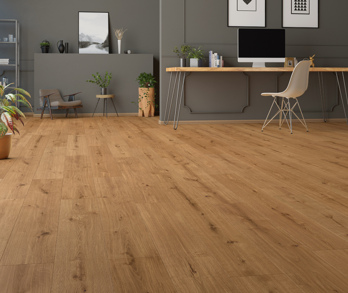 Designboden Pure Oak Mid Brown XL Landhausdiele 5,5 mm ökologisch